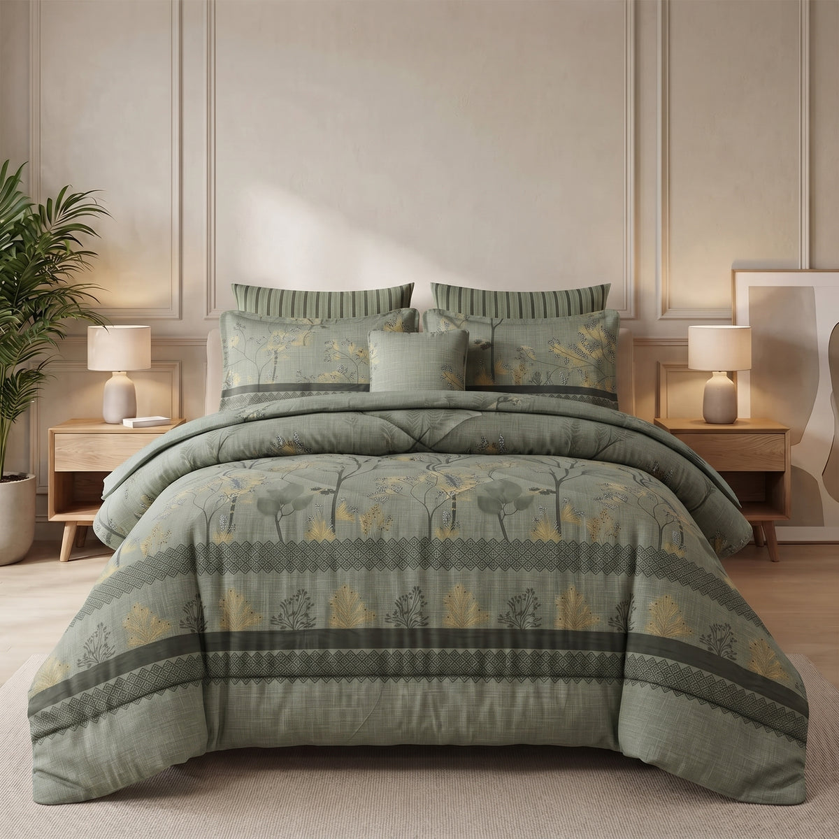 CEMNT COTTON COMFORTER SET-7PCS 1033
