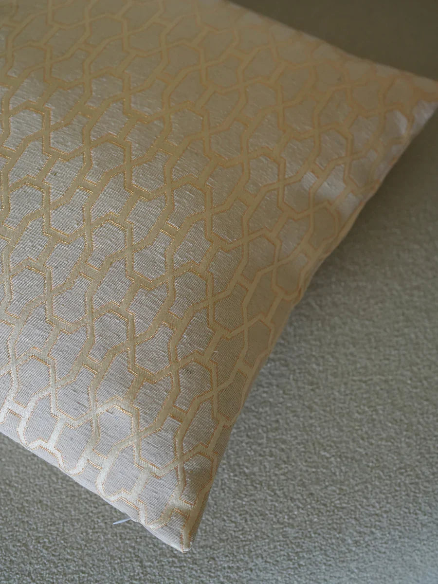 Regal Gold Maze Cushion Cover