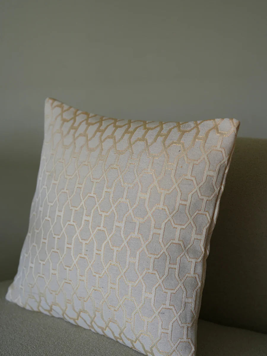 Regal Gold Maze Cushion Cover