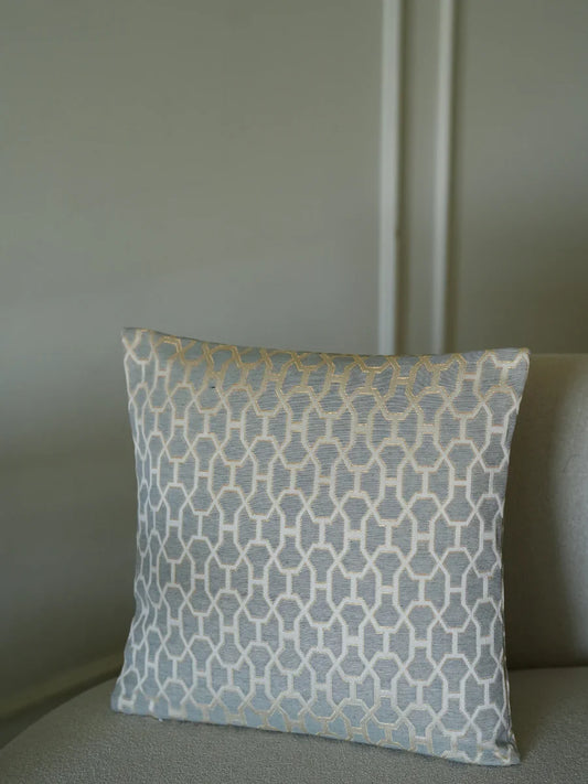 Ivory Maze Grey Cushion Cover