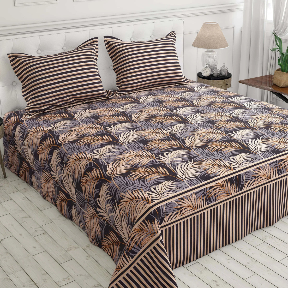 PRINTED PURE COTTON BEDSHEET ASH-4070