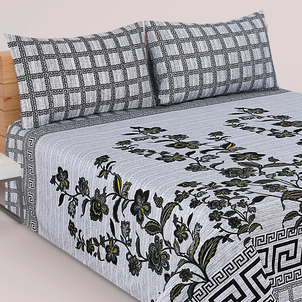WINTOS PRINTED PURE COTTON BEDSHEET ASH-4001