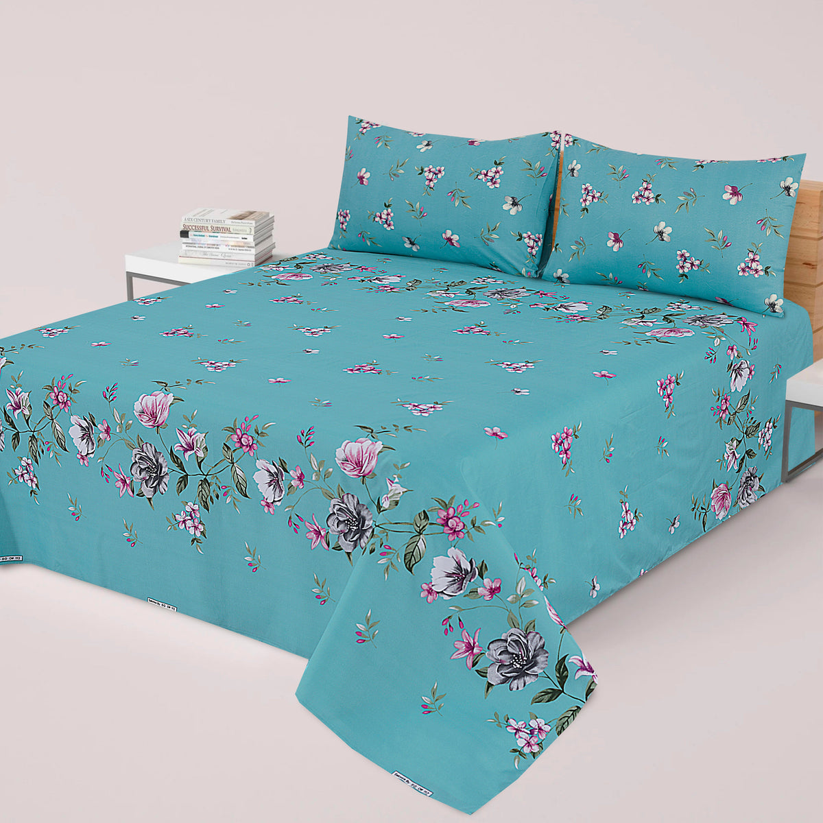 SIGNATURE SPECIAL SKY PRINTED PURE COTTON BEDSHEET ASH-4004