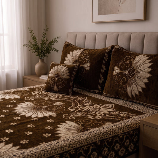 Plush Velvet 4-Piece Bedsheet Set-DZ0023