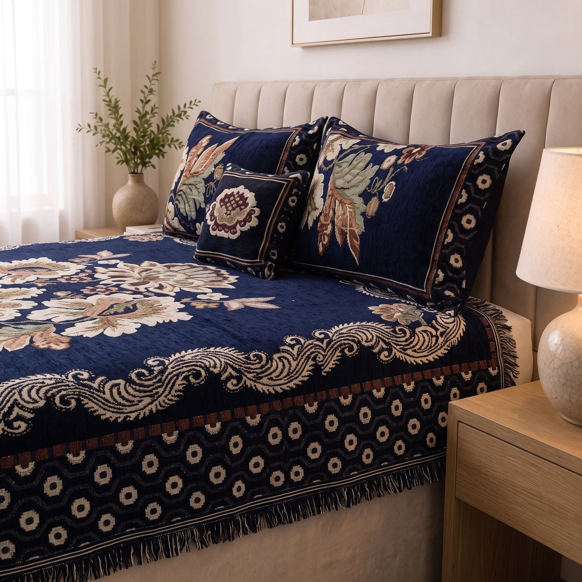 Plush Velvet 4-Piece Bedsheet Set-DZ0043