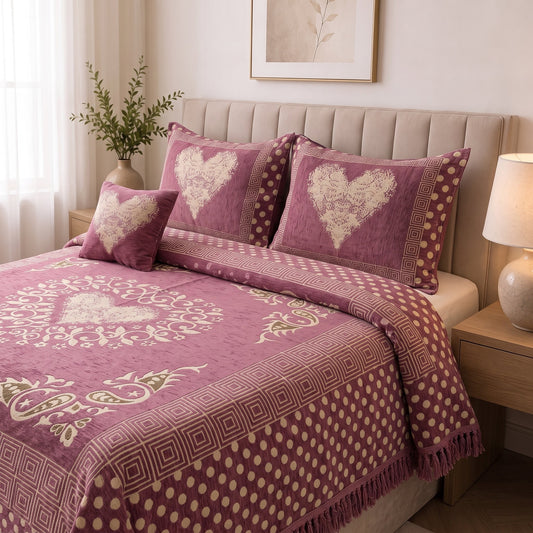 Plush Velvet 4-Piece Bedsheet Set-DZ0046