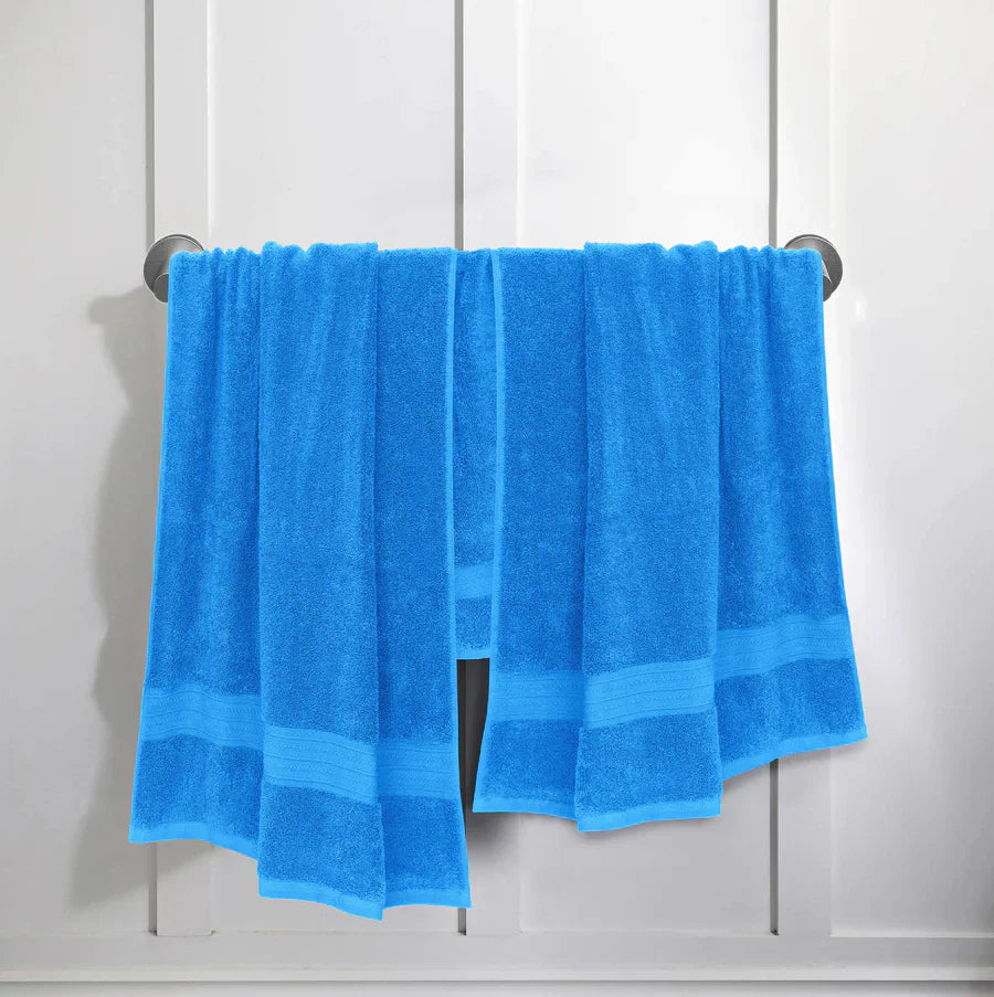 COTTON BATH TOWEL DEEP CYAN