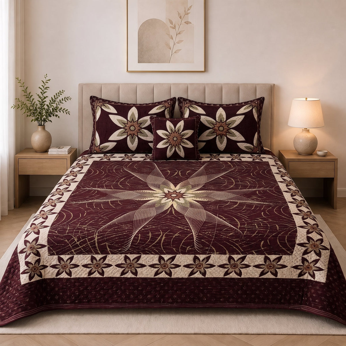 Plush Velvet 4-Piece Bedsheet Set-DZ0041