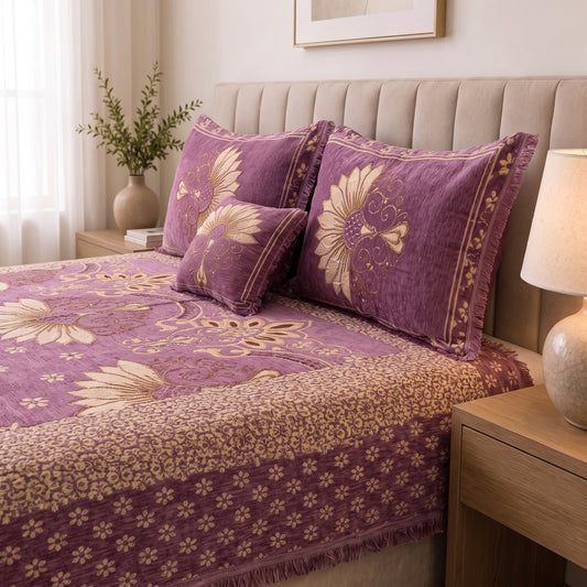 Plush Velvet 4-Piece Bedsheet Set-DZ0010
