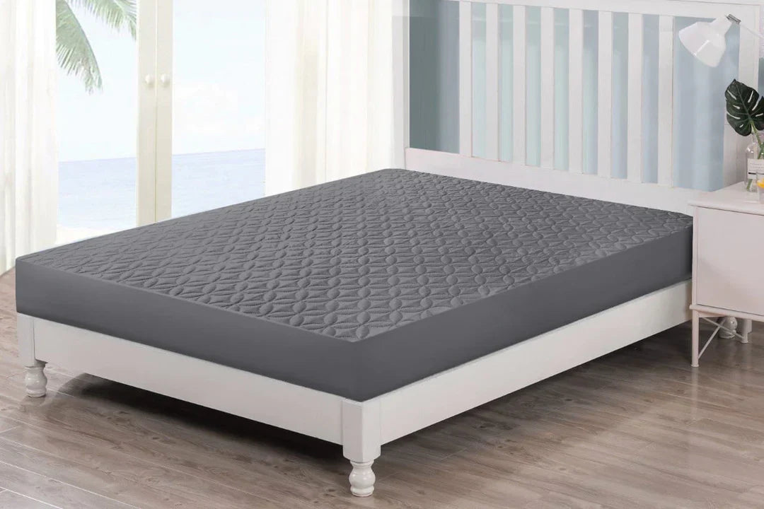Quilted Waterproof Mattress Protector-gray 0002