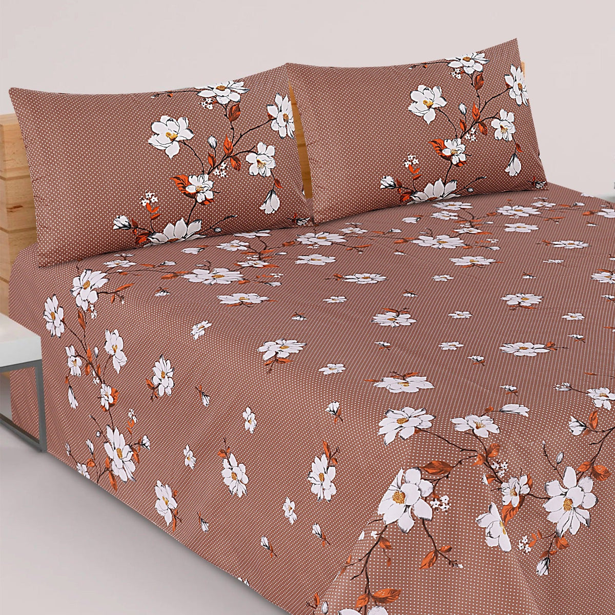 PRINTED PURE COTTON BEDSHEET ASH-40121