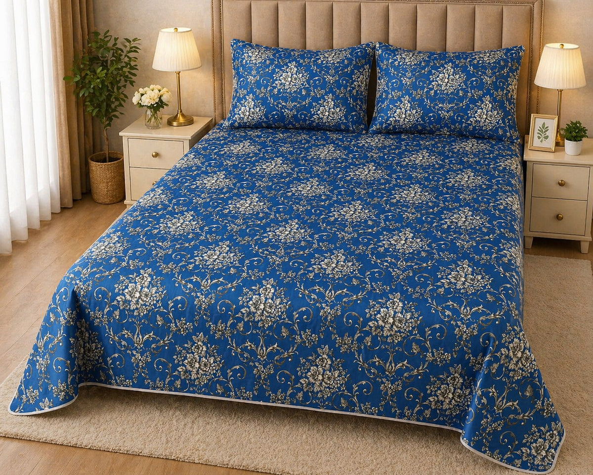 PRINTED PURE COTTON BEDSHEET ASH-40103