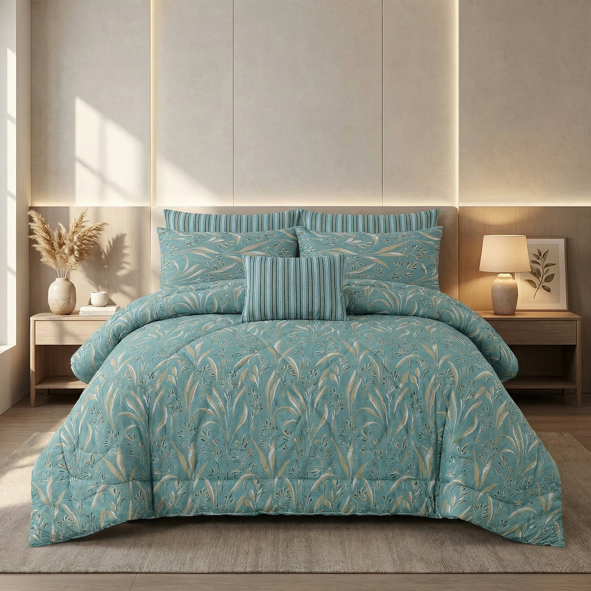 Blush Cotton Comforter Set - 7 PCS