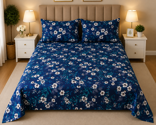 PRINTED PURE COTTON BEDSHEET ASH-40105