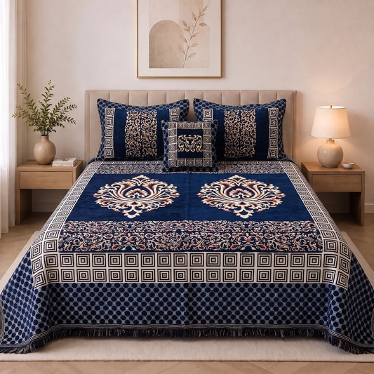 Plush Velvet 4-Piece Bedsheet Set-DZ0055