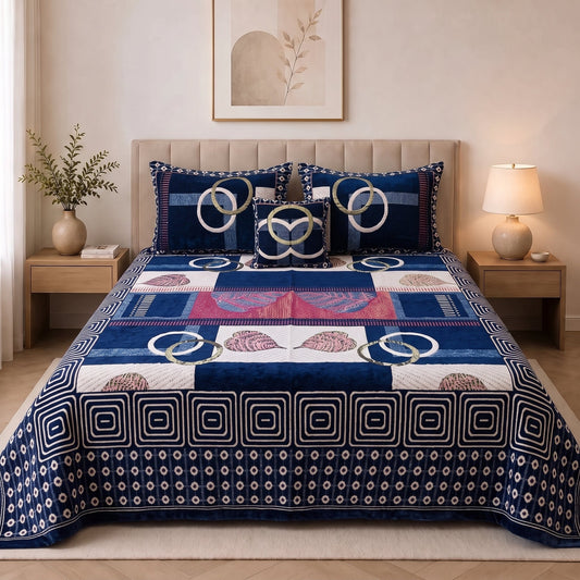 Plush Velvet 4-Piece Bedsheet Set-DZ0044