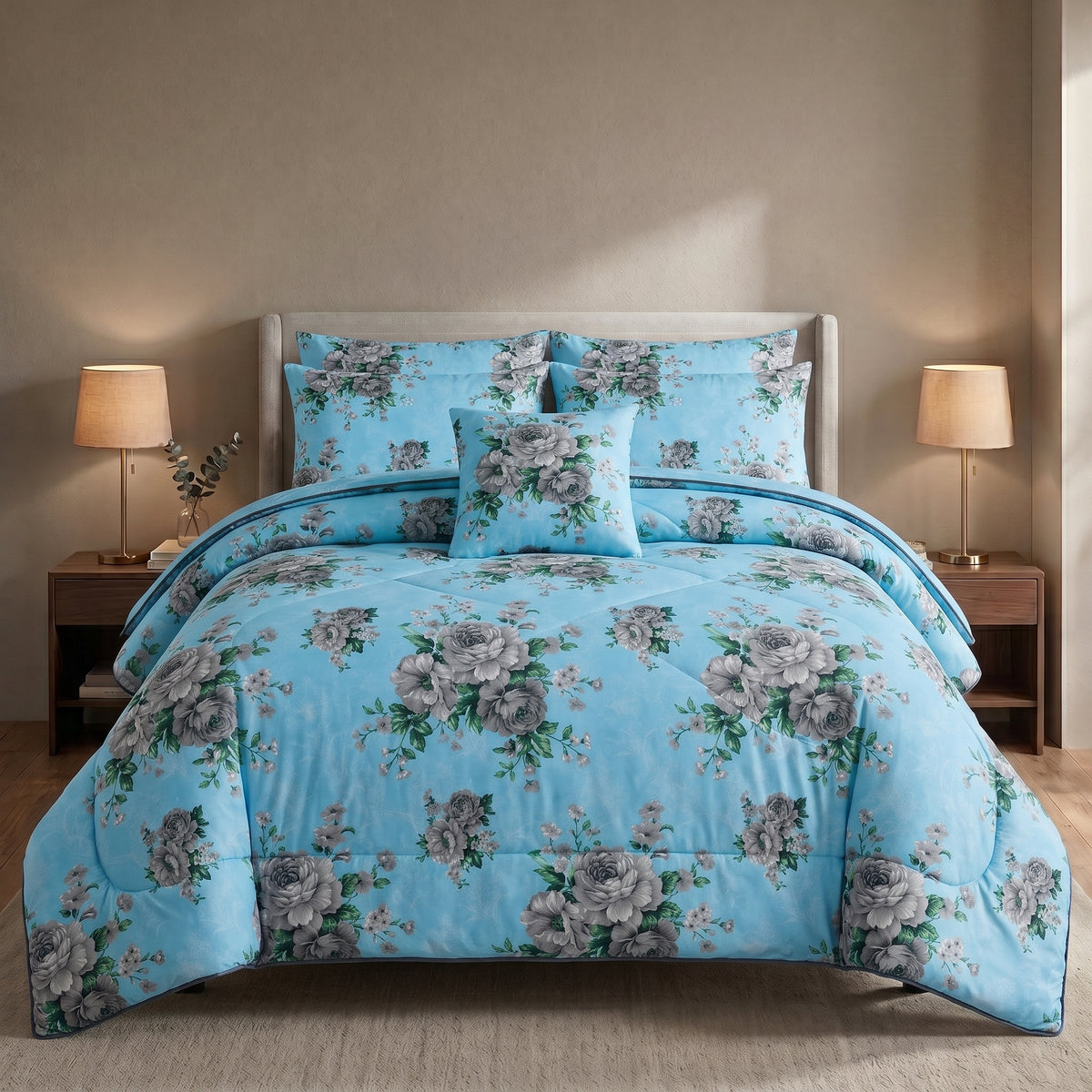 Celestia Cotton Comforter Set - 7 PCS