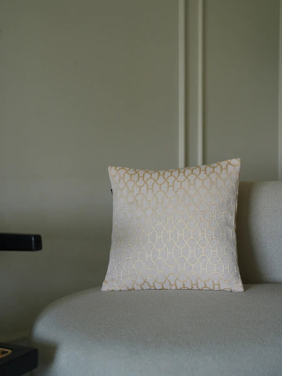 Regal Gold Maze Cushion Cover