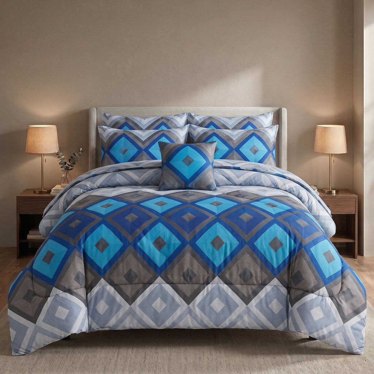 Rose Haven Cotton Comforter Set - 7 PCS