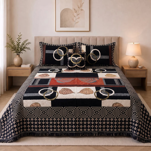 Plush Velvet 4-Piece Bedsheet Set-DZ0048