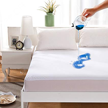 Terry Waterproof Mattress Protector - White