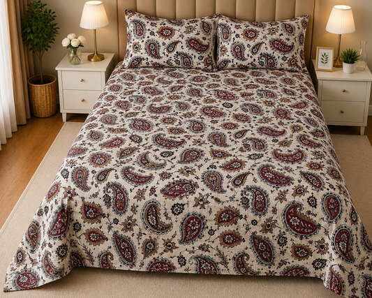 PRINTED PURE COTTON BEDSHEET ASH-4073