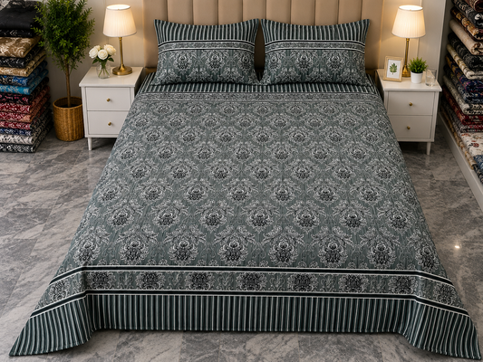SIGNATURE EXPI PRINTED PURE COTTON BEDSHEET ASH-4007