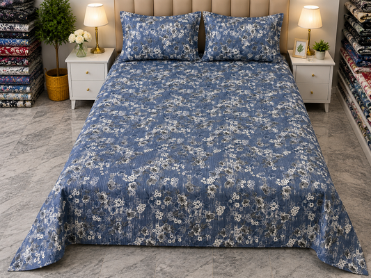 PRINTED PURE COTTON BEDSHEET ASH-40115