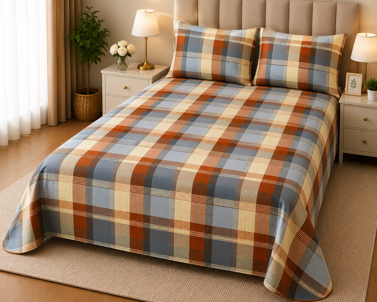 PRINTED PURE COTTON BEDSHEET ASH-4094