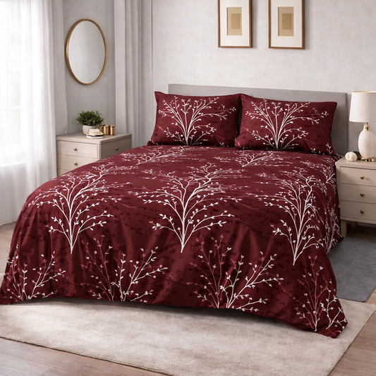 PRINTED PURE COTTON BEDSHEET ASH-40122