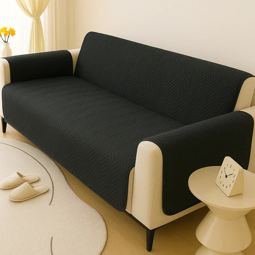New MAT ULTRASONIC SUPER SOFT SOFA COVER-BLACK