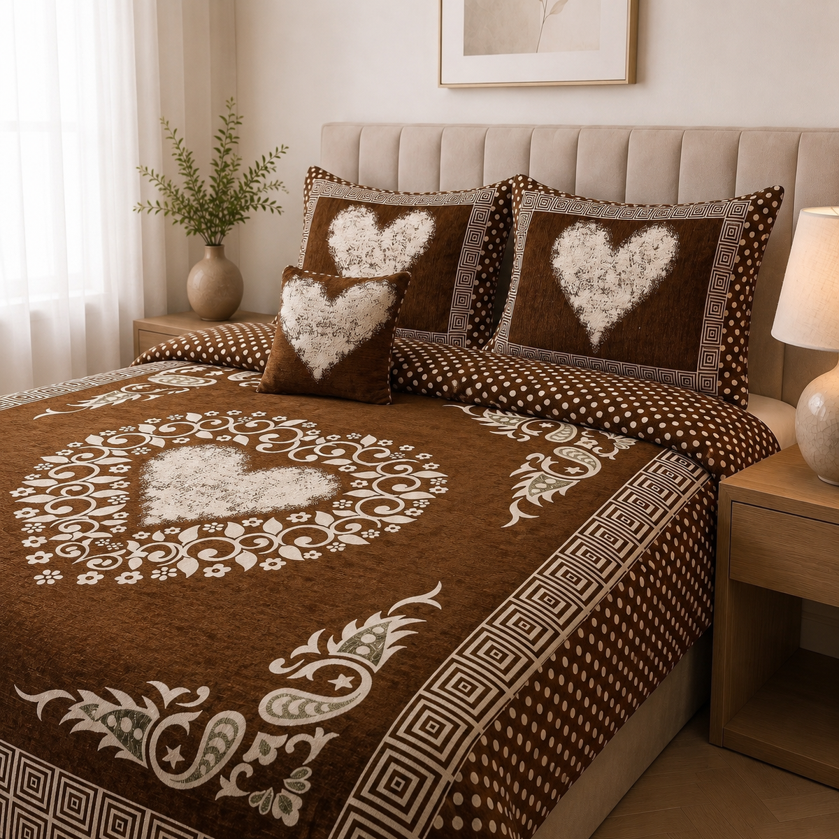 Plush Velvet 4-Piece Bedsheet Set-DZ0015