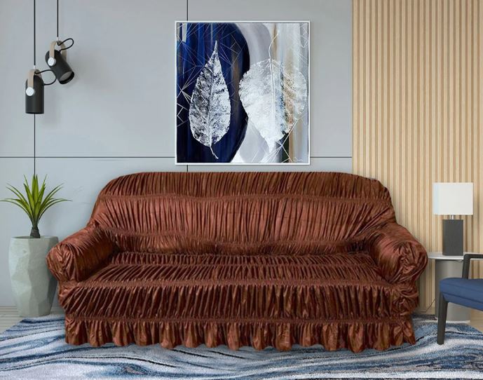 Twill Jersey Sofa Covers - Elastic Sofa Covers - Copper