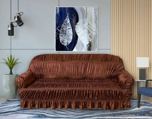 Twill Jersey Sofa Covers - Elastic Sofa Covers - Copper