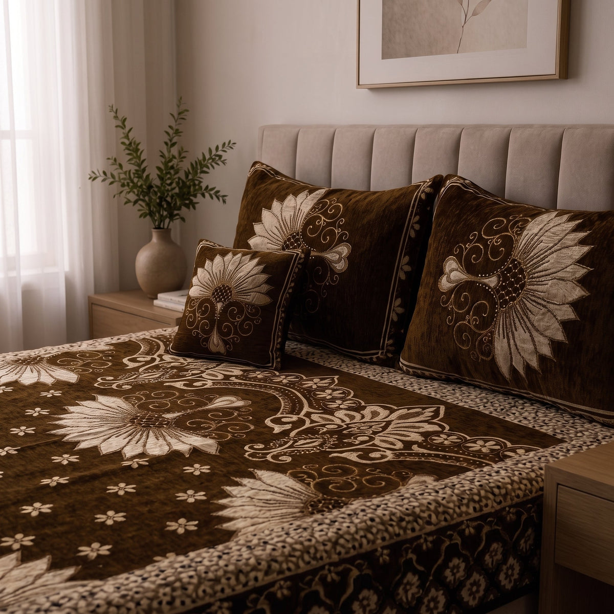 Plush Velvet 4-Piece Bedsheet Set-DZ0023