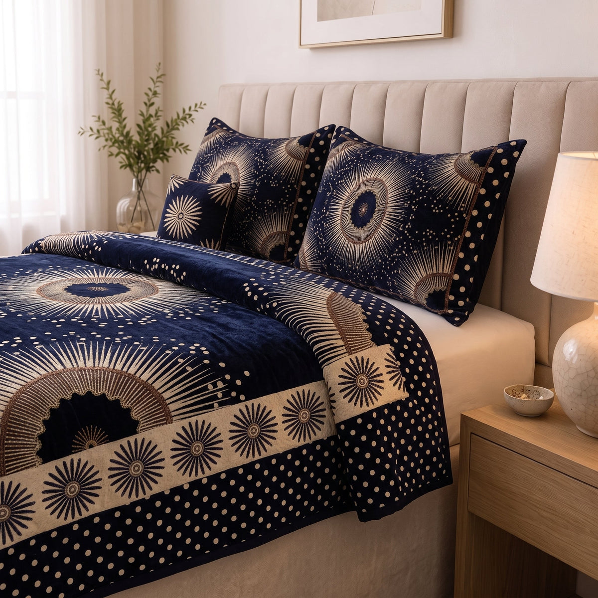 Plush Velvet 4-Piece Bedsheet Set-DZ0030