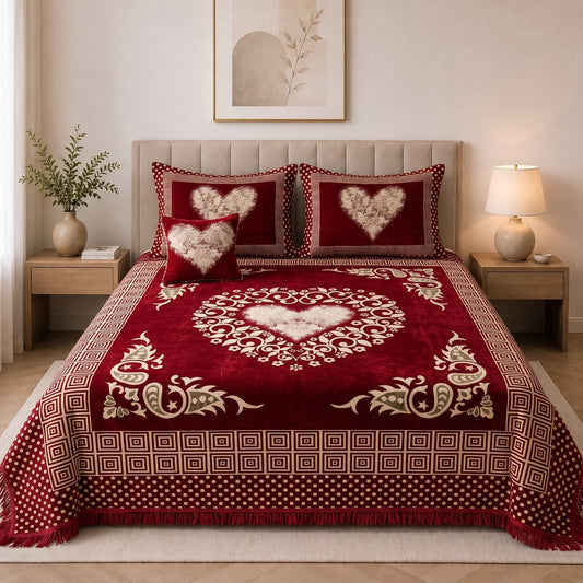 Plush Velvet 4-Piece Bedsheet Set-DZ0025
