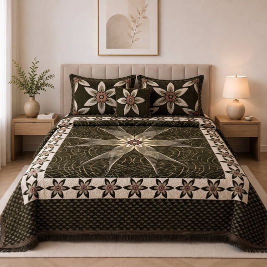 Plush Velvet 4-Piece Bedsheet Set-DZ0038