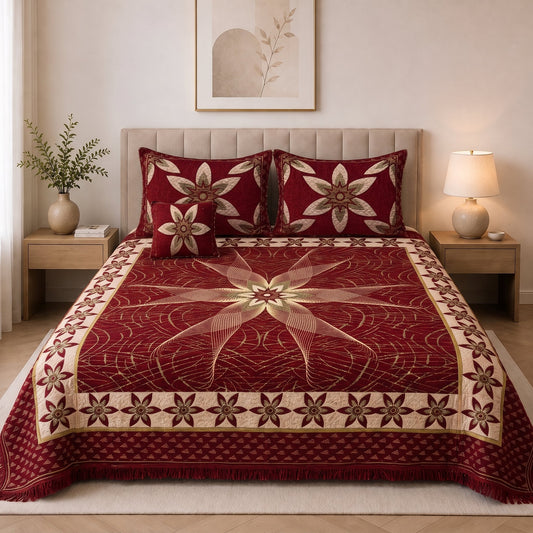 Plush Velvet 4-Piece Bedsheet Set-DZ0042