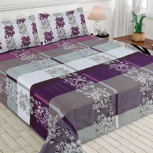 PRINTED PURE COTTON BEDSHEET ASH-4085