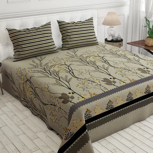 PRINTED PURE COTTON BEDSHEET ASH-4082