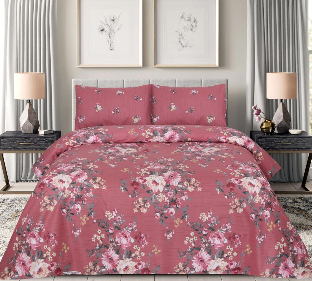 PRINTED PURE COTTON BEDSHEET ASH-4089