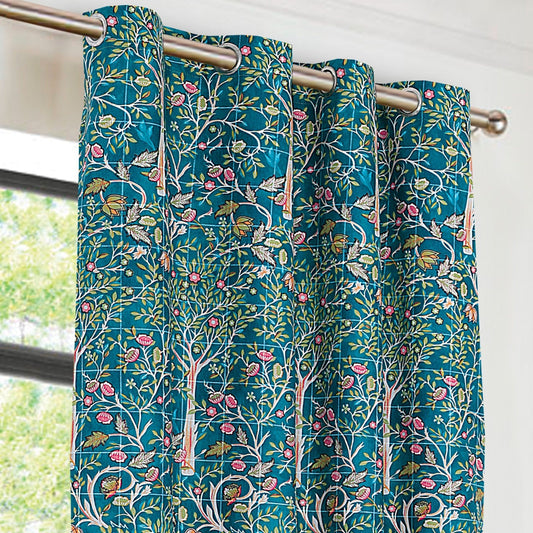 EXPORT COTTON DUCK PRINTED CURTAINS ECDPC-082 (Pair Of 2)