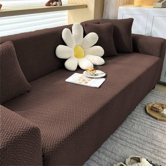 AINT MAT Velvet Turkish Sofa Cover - D-Brown