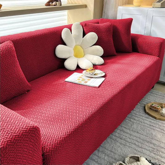 AINT MAT Velvet Turkish Sofa Cover - RED-MERON