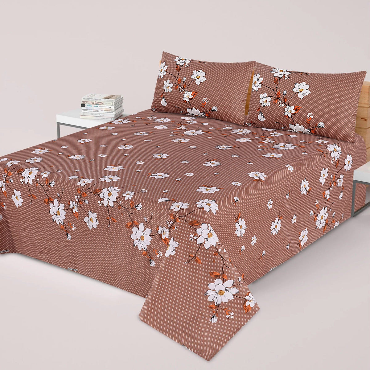 PRINTED PURE COTTON BEDSHEET ASH-40121