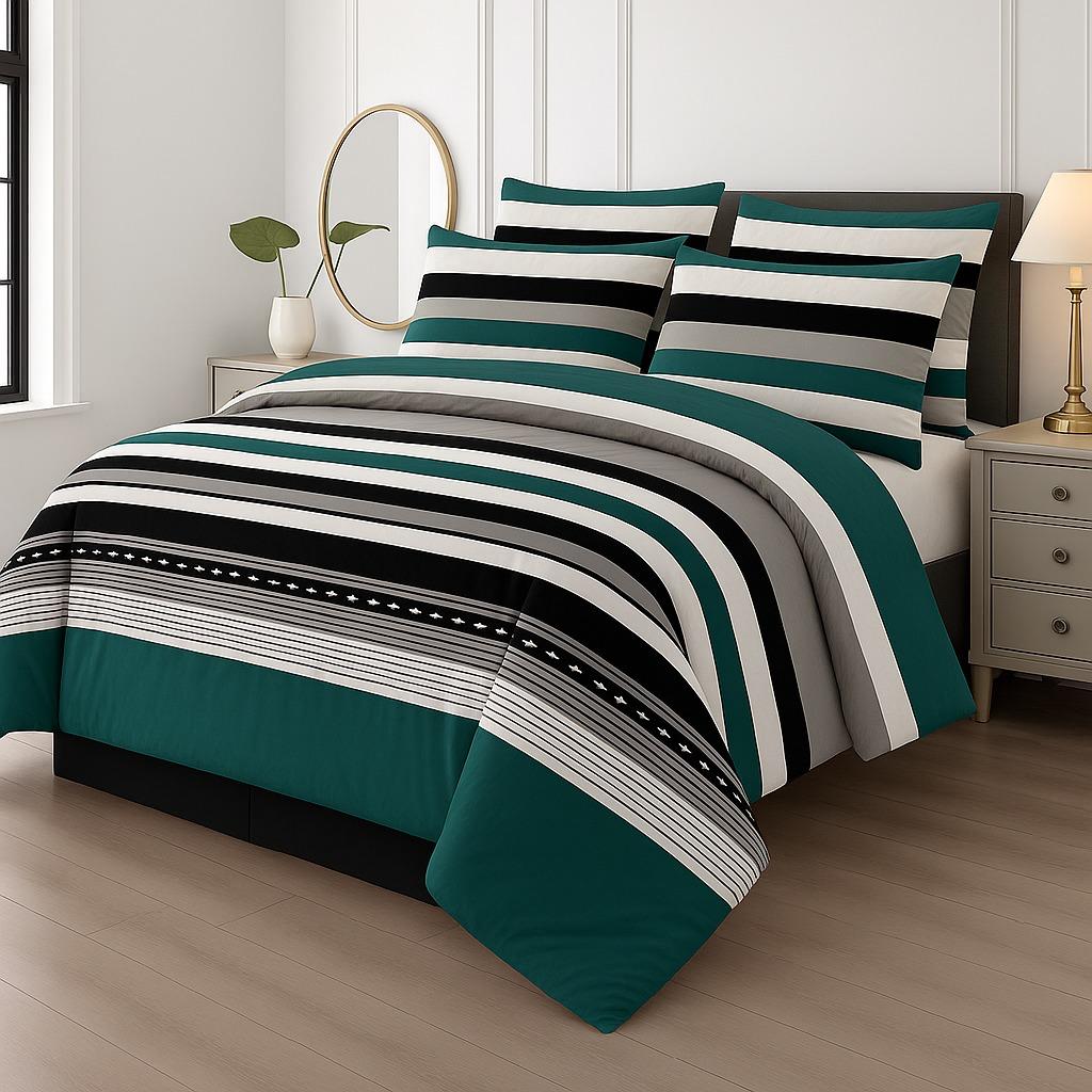 ITALIAN TENG ASH-1014  COTTON COMFORTER SET-7PCS