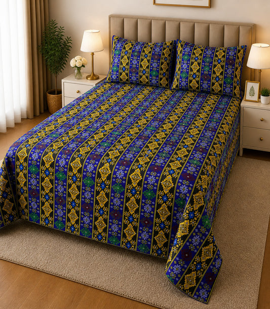 PRINTED PURE COTTON BEDSHEET ASH-4071