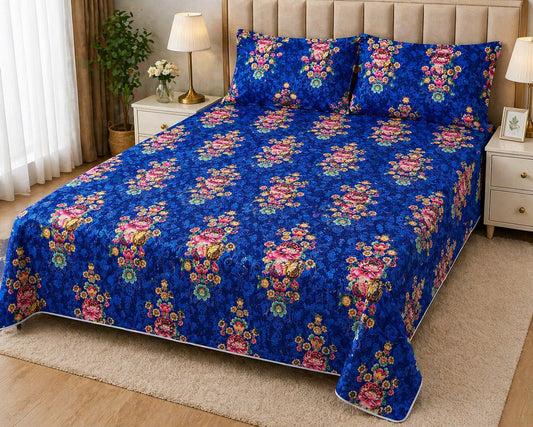 PRINTED PURE COTTON BEDSHEET ASH-4076
