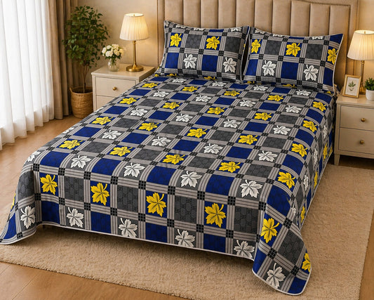 PRINTED PURE COTTON BEDSHEET ASH-40106